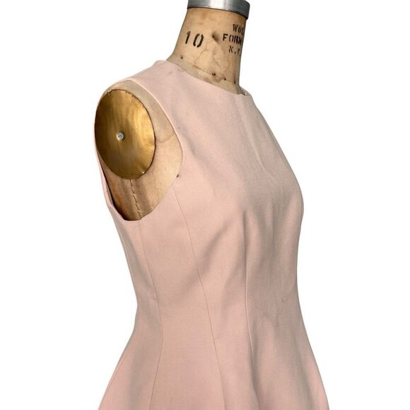 Zara Blush Pink Sleeveless Flared Elegant Dress Size M - Picture 3 of 7